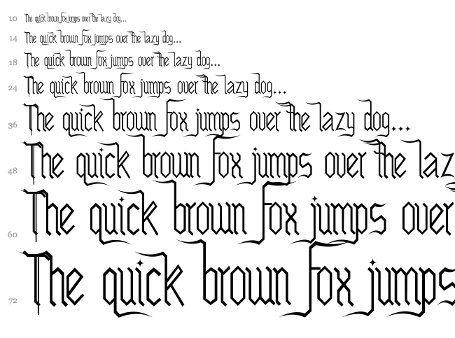 Leteske font waterfall